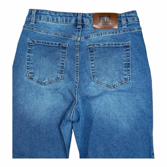 Frye Medium Wash Stretch Straight Leg Jeans | Sz 27 (US 4) Capsule Wardrobe - Picture 8 of 9